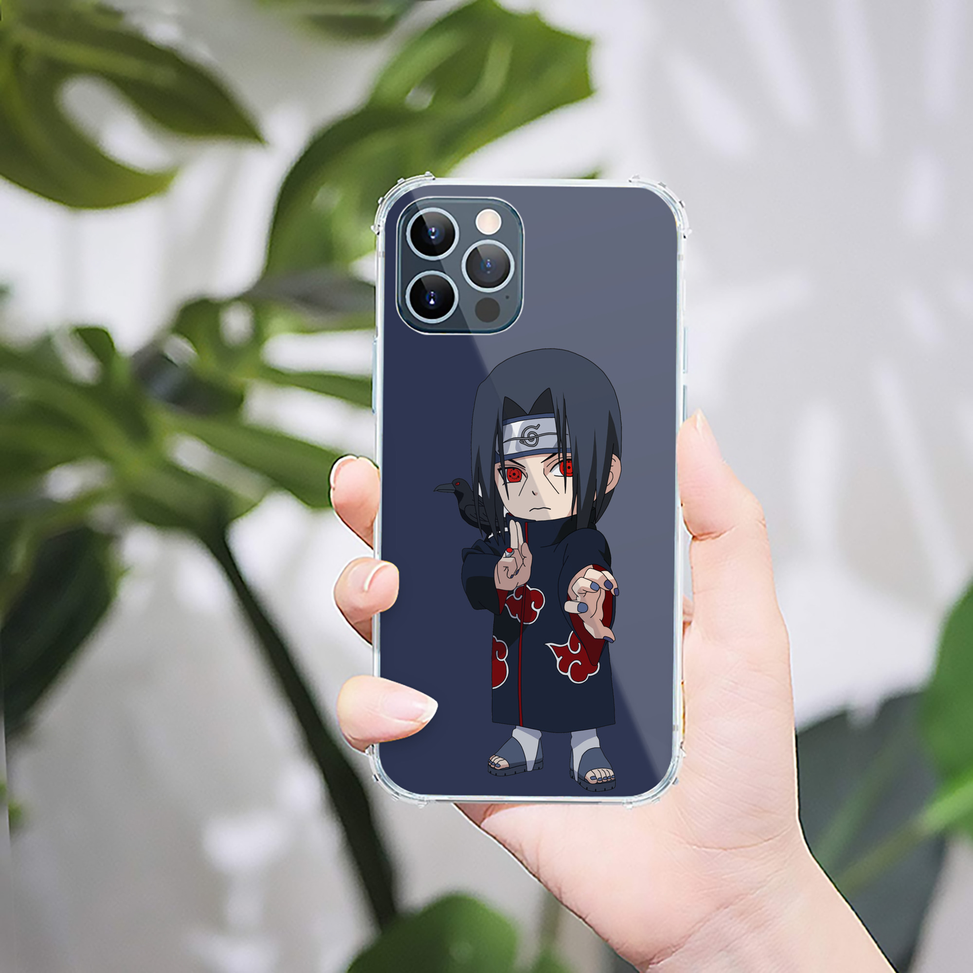 （画像用） NARUTO -ナルト- うちは イタチ Uchiha Itachi 【iPhone 12シリーズ対応】透明スマホケース（クリアソフトケース）